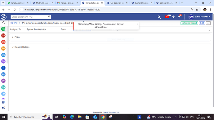 report error